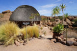 The Mowani Mountain Camp integrates beautifully into the landscape around Twyfelfontein